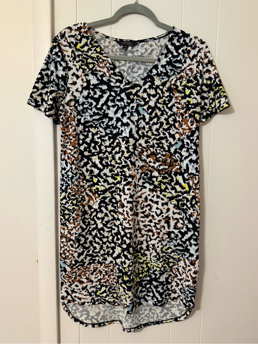 Christian Siriano Multicolor V-Neck Printed Dress